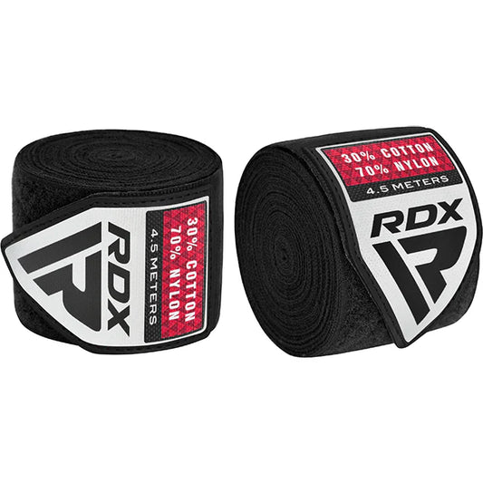 RDX WX Professional Boxing Hand Wraps Black