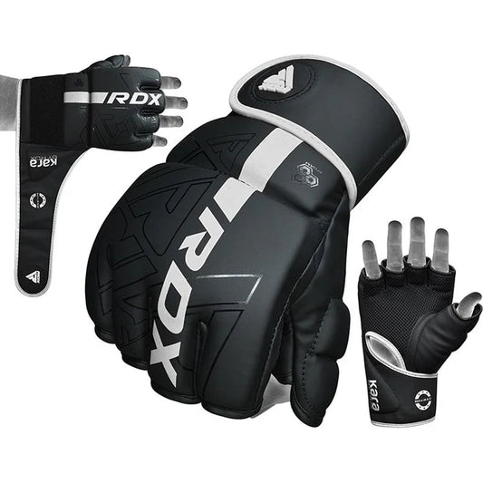 RDX F6 KARA MMA Grappling Gloves Matte White
