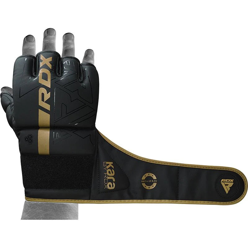 RDX F6 KARA MMA Grappling Gloves Matte Golden