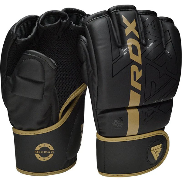 RDX F6 KARA MMA Grappling Gloves Matte Golden