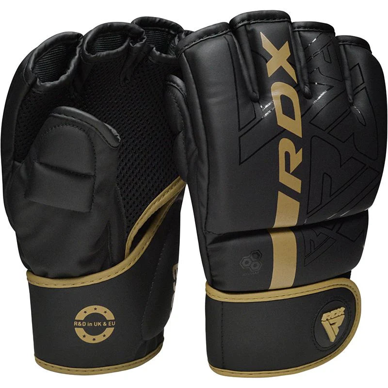 RDX F6 KARA MMA Grappling Gloves Matte Golden