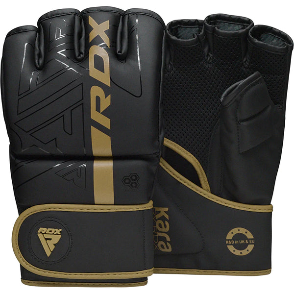 RDX F6 KARA MMA Grappling Gloves Matte Golden