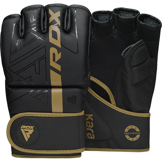 RDX F6 KARA MMA Grappling Gloves Matte Golden