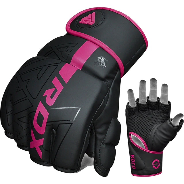 RDX F6 KARA MMA Grappling Gloves Matte Pink